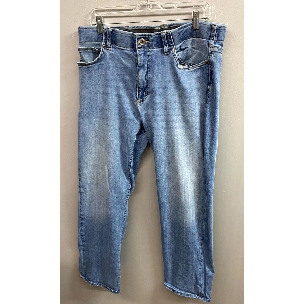Lee Extreme Motion Straight Fit Tapered Leg Jeans Mens 36x30 Blue Denim Stretch